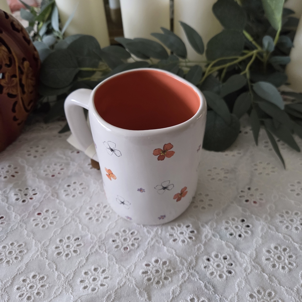 Rae Dunn White Mug with Orange Interior - Walk in Faith - Picture 4 of 4